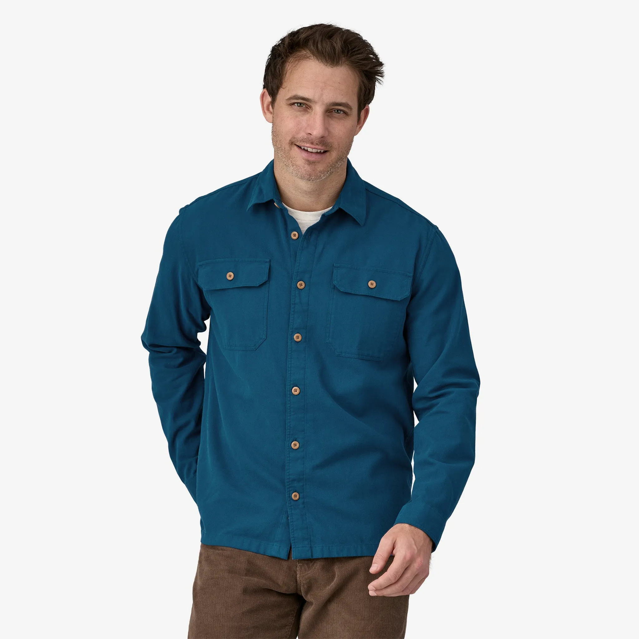 Men's Long-Sleeved Organic Cotton Midweight Fjord Flannel Shirt