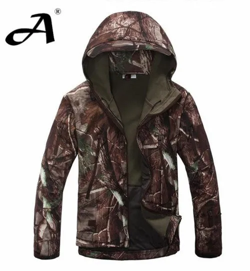 Military Style Waterproof Camo Windbreaker