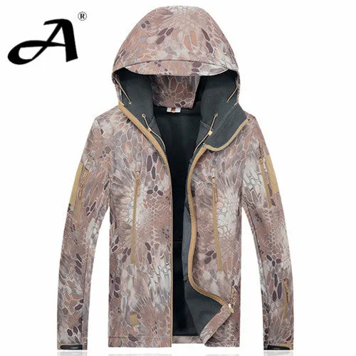 Military Style Waterproof Camo Windbreaker