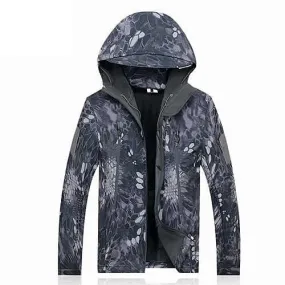 Military Style Waterproof Camo Windbreaker