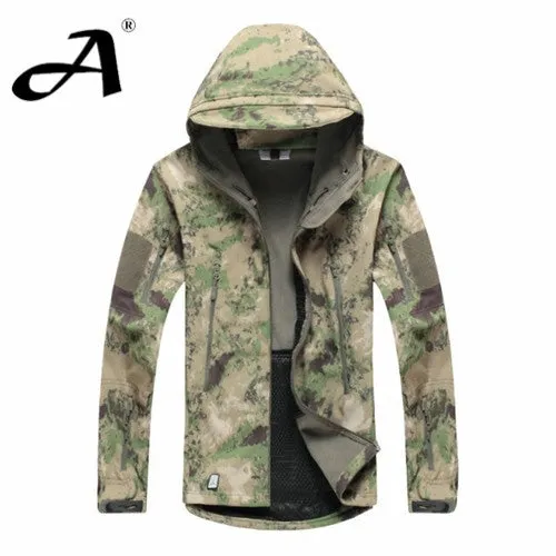 Military Style Waterproof Camo Windbreaker