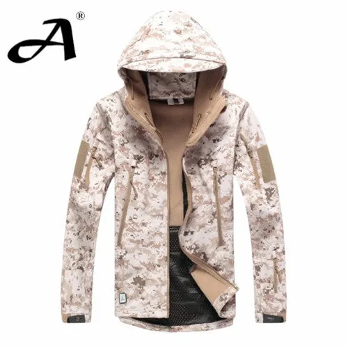 Military Style Waterproof Camo Windbreaker