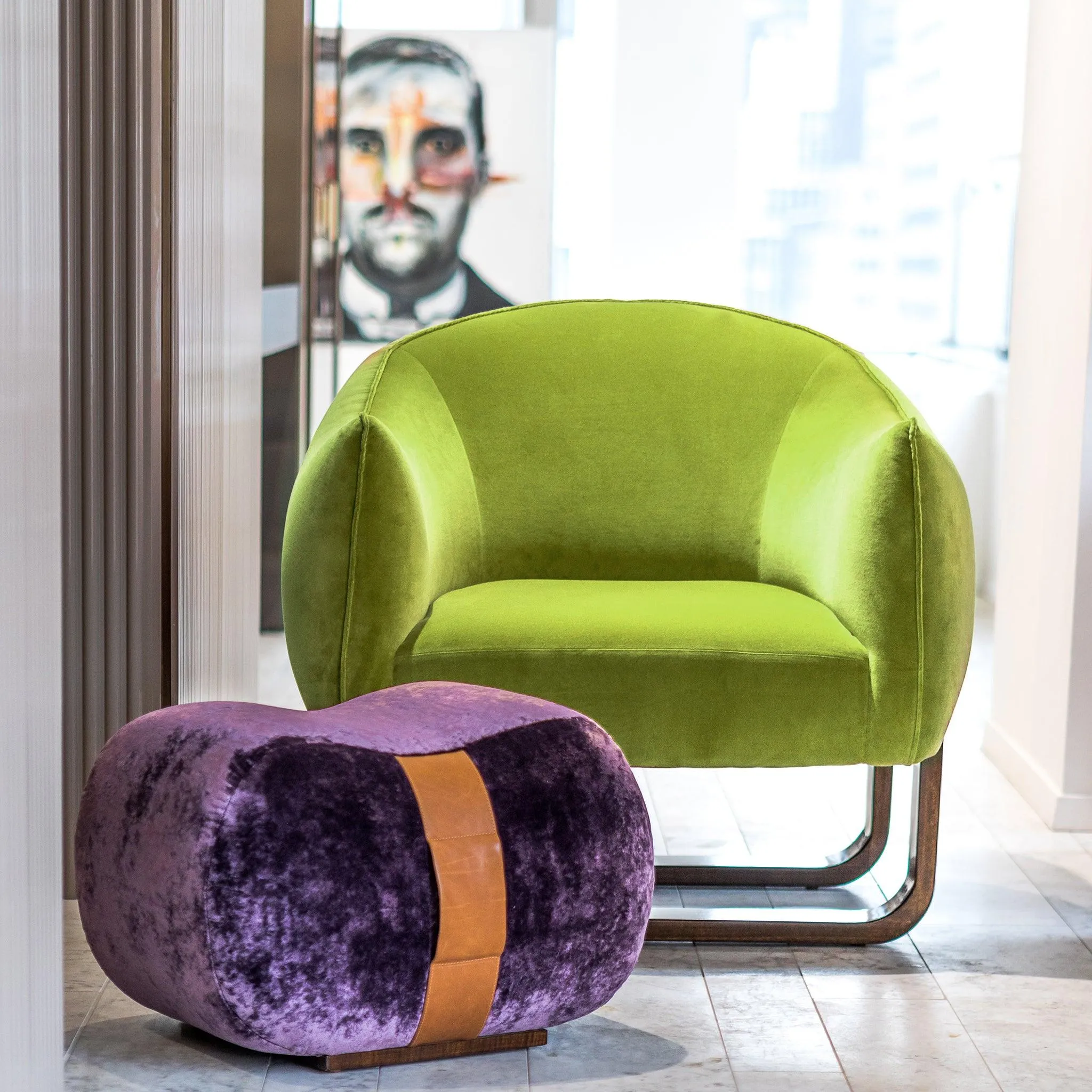 Milo Green Velvet Chair