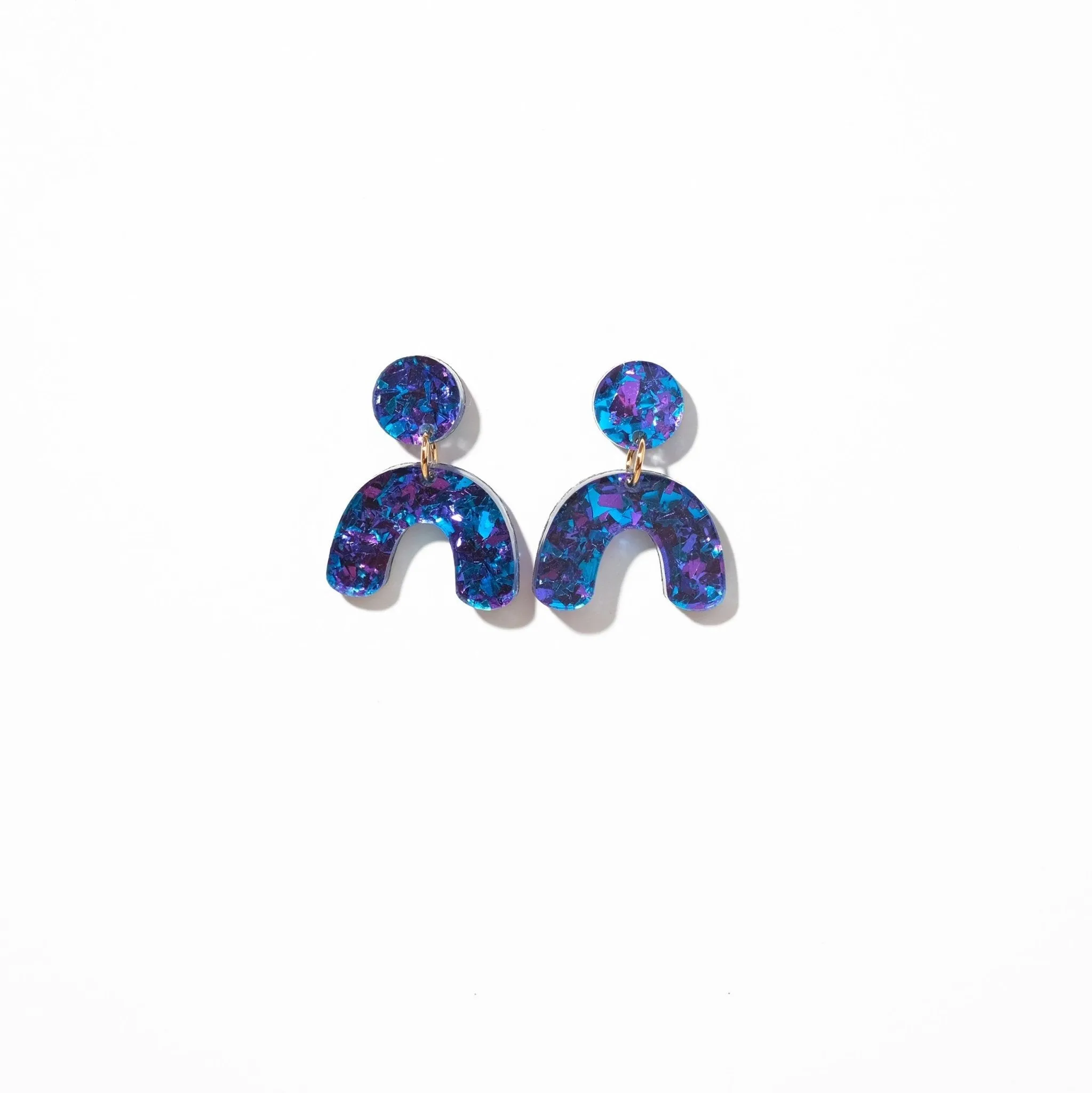 Mini arch dangle earrings - Blue Velvet