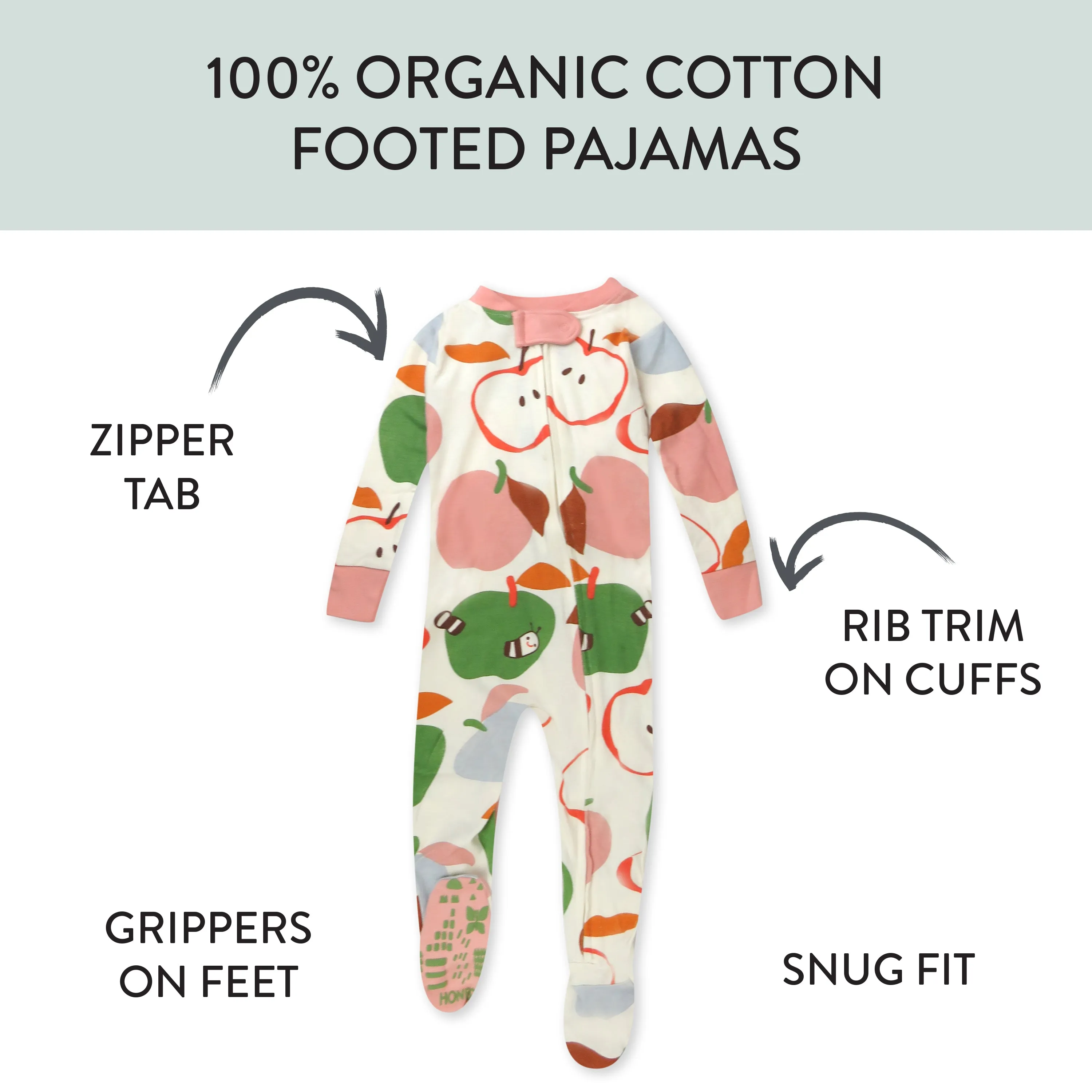 Organic Cotton Fun Foods Pajamas For Babies & Toddlers