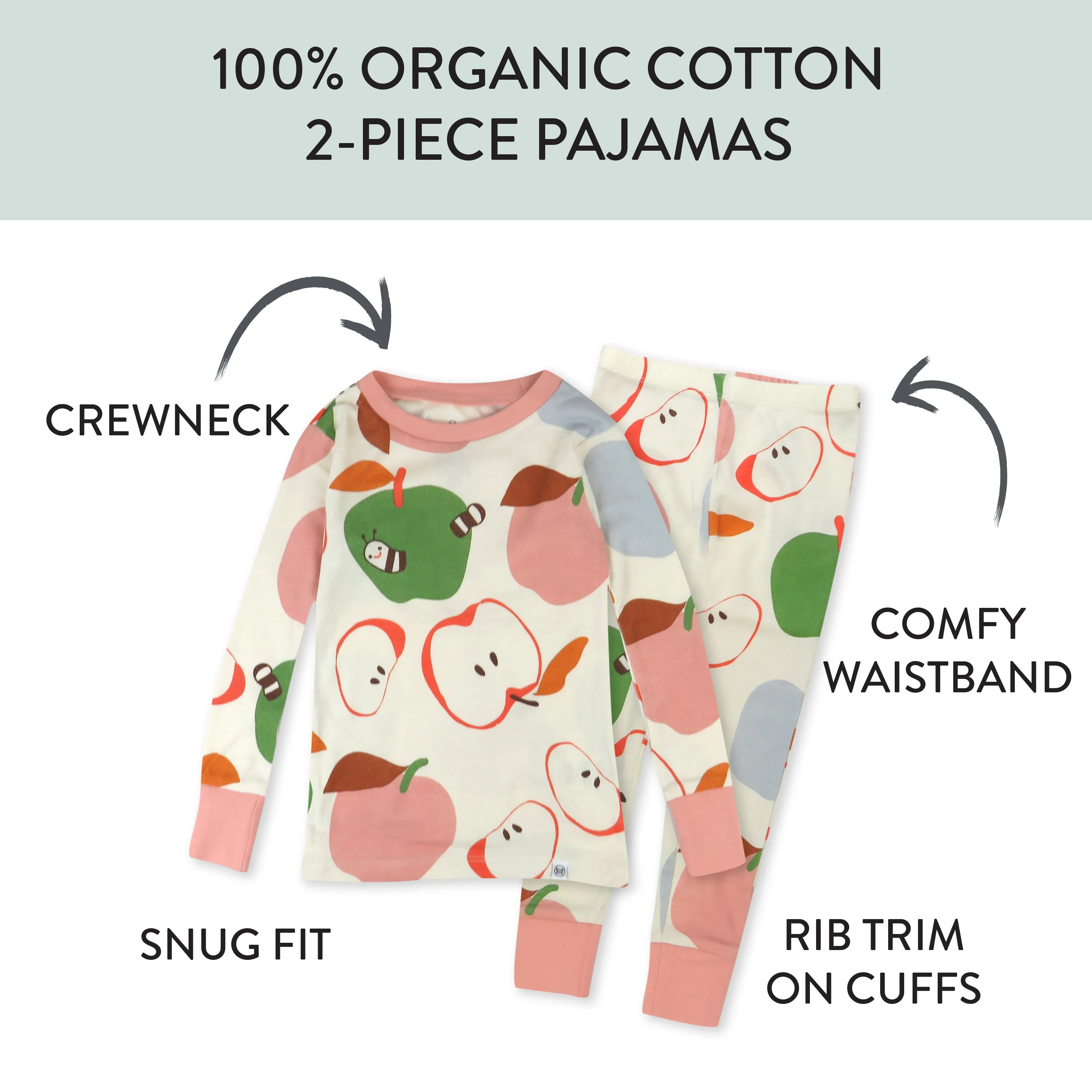 Organic Cotton Fun Foods Pajamas For Babies & Toddlers