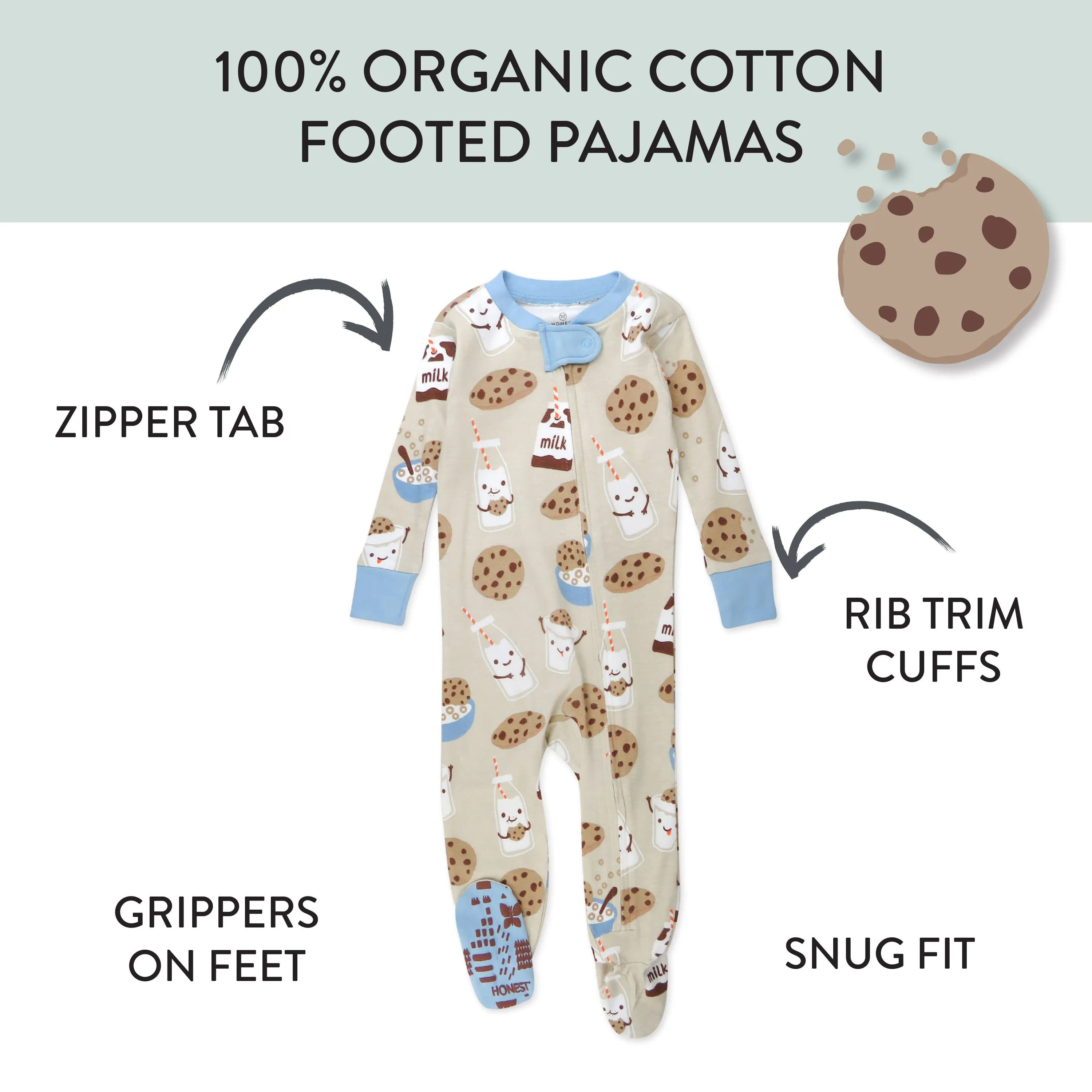 Organic Cotton Fun Foods Pajamas For Babies & Toddlers