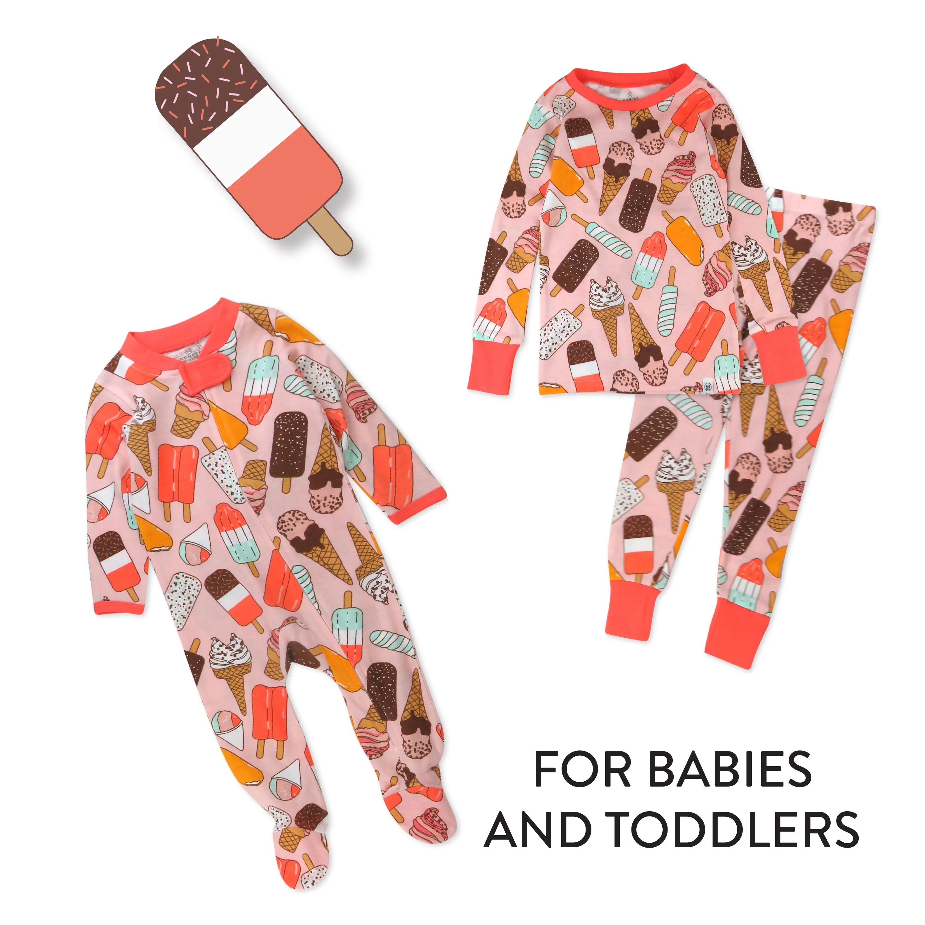 Organic Cotton Fun Foods Pajamas For Babies & Toddlers