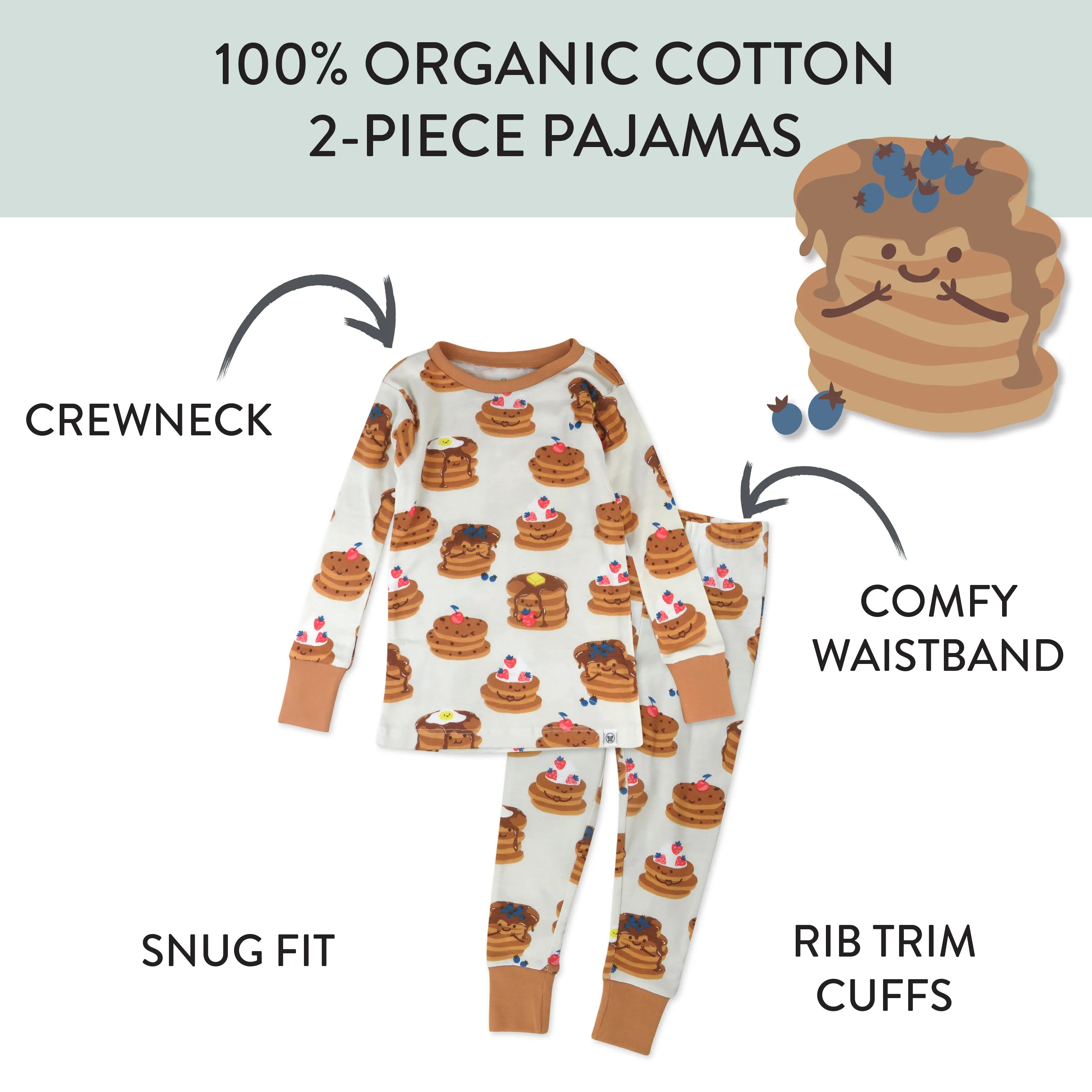 Organic Cotton Fun Foods Pajamas For Babies & Toddlers