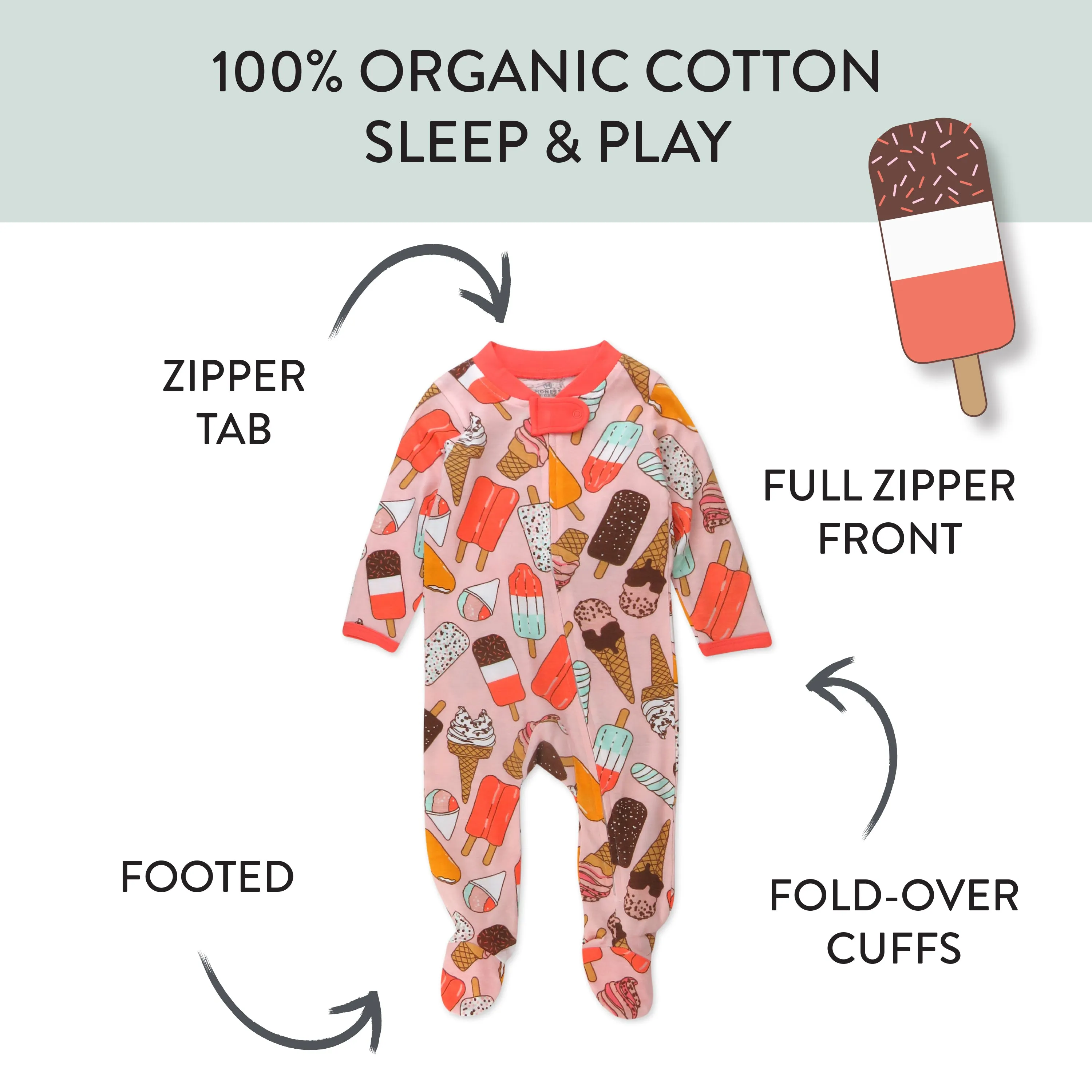 Organic Cotton Fun Foods Pajamas For Babies & Toddlers