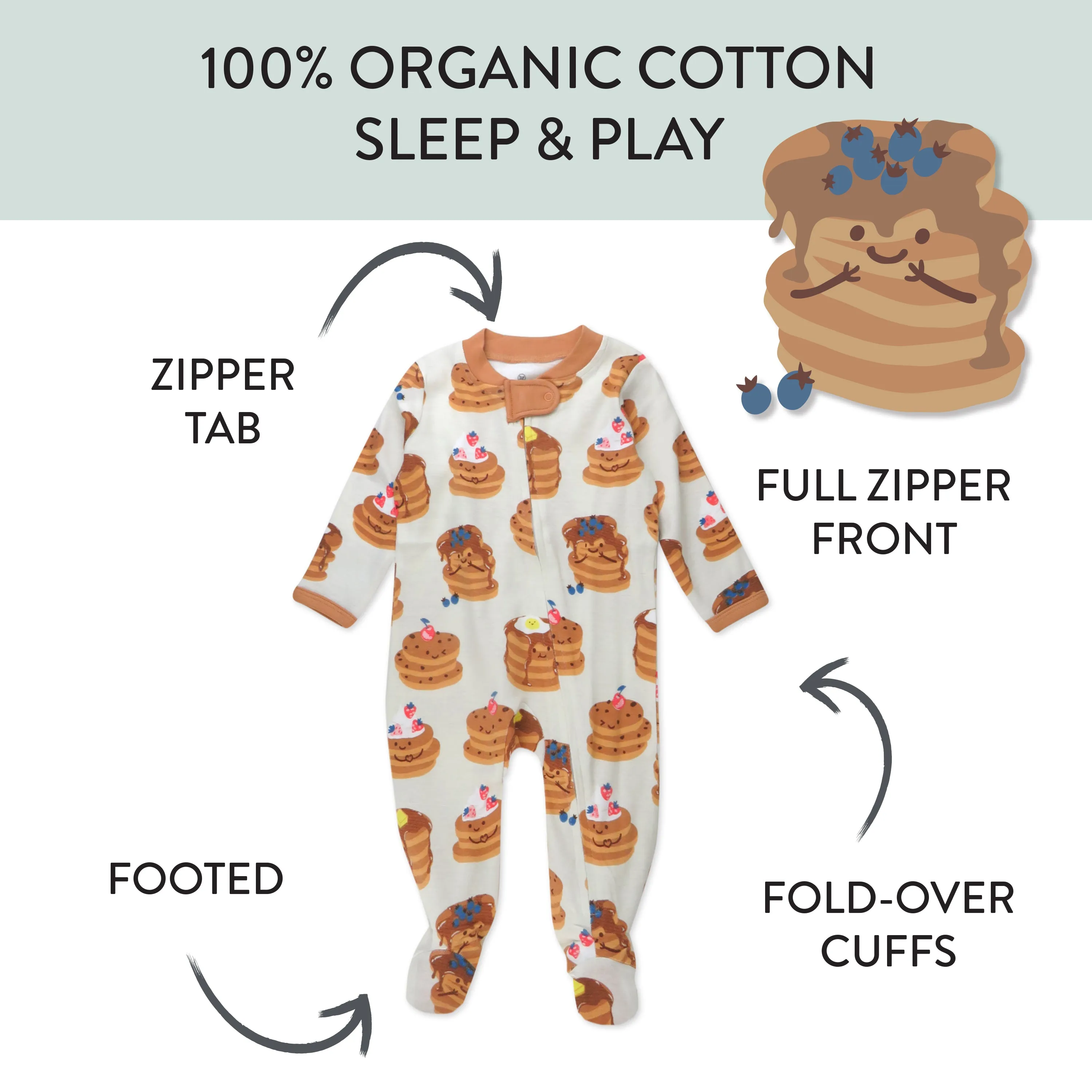 Organic Cotton Fun Foods Pajamas For Babies & Toddlers