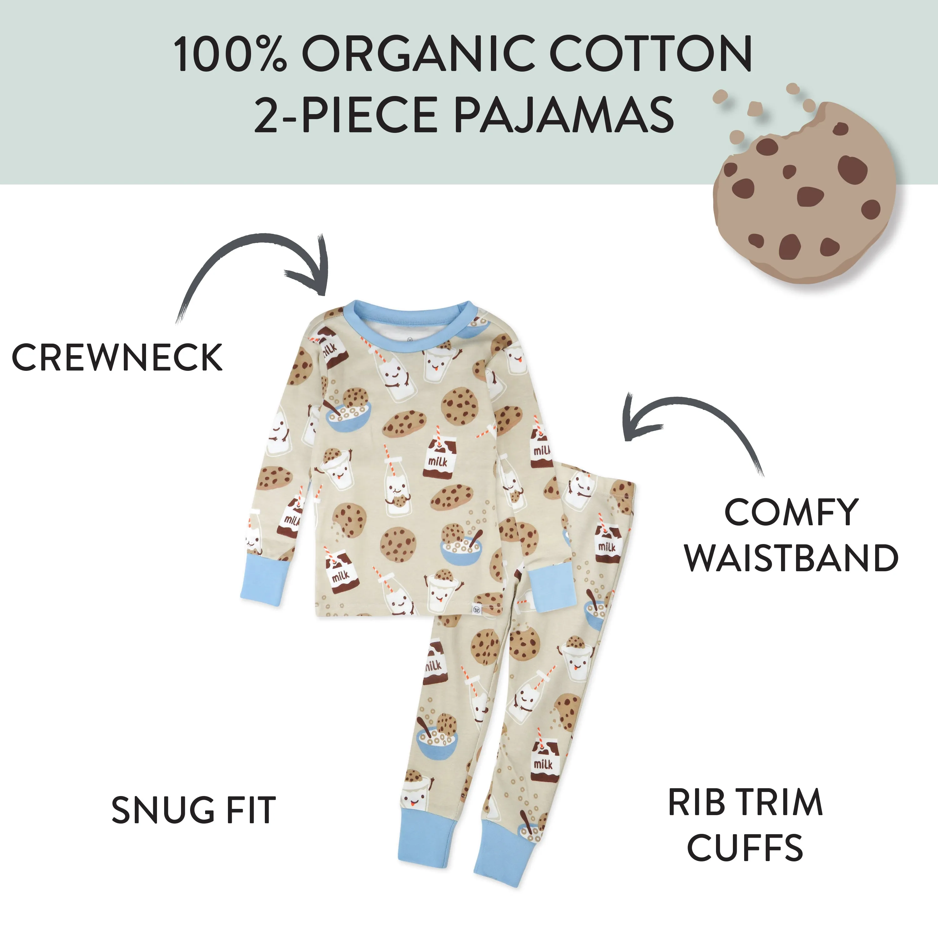 Organic Cotton Fun Foods Pajamas For Babies & Toddlers