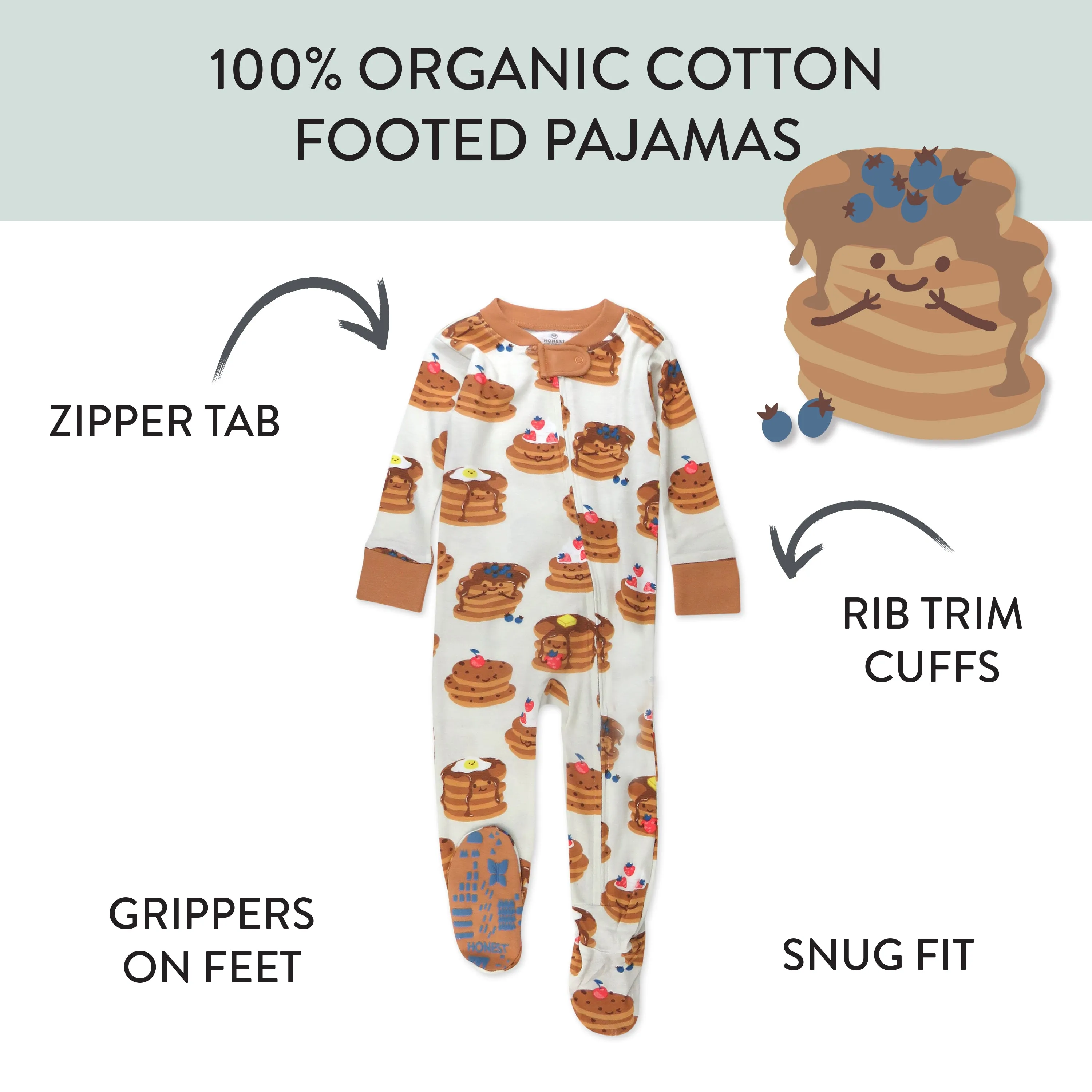 Organic Cotton Fun Foods Pajamas For Babies & Toddlers