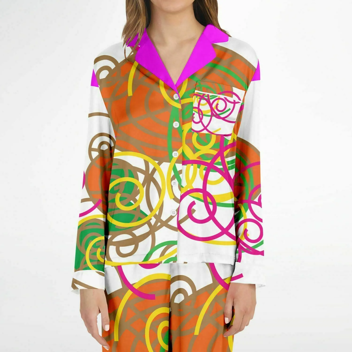 pajamas  abstract fucsia