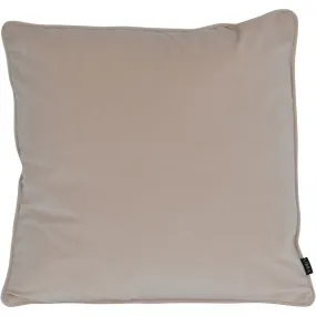 Piped Velvet Cushion Ivory