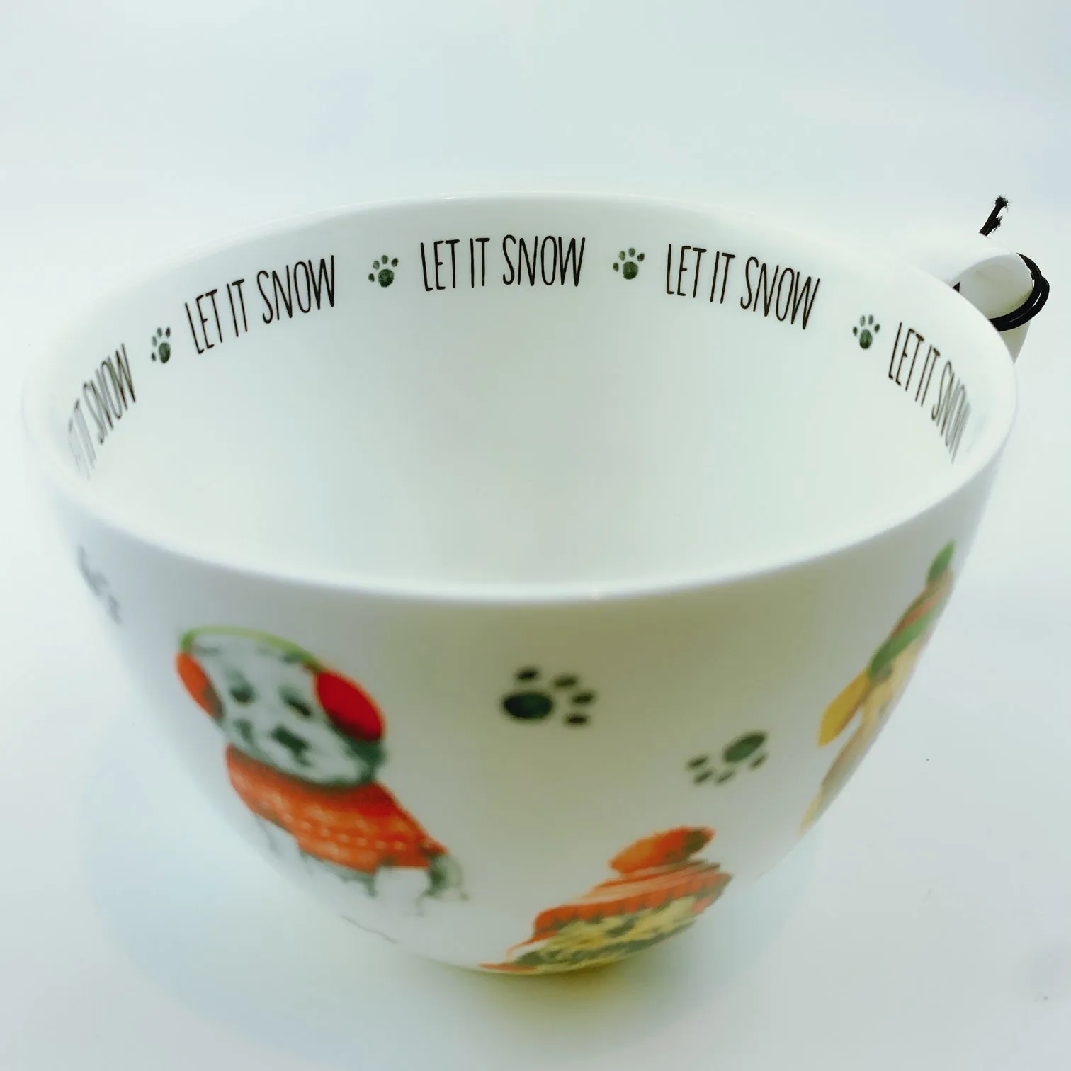 Portobello By Design 'Let It Snow' Dogs With Beanie Bone China XL Coffee Mug Tea Cup 20 oz