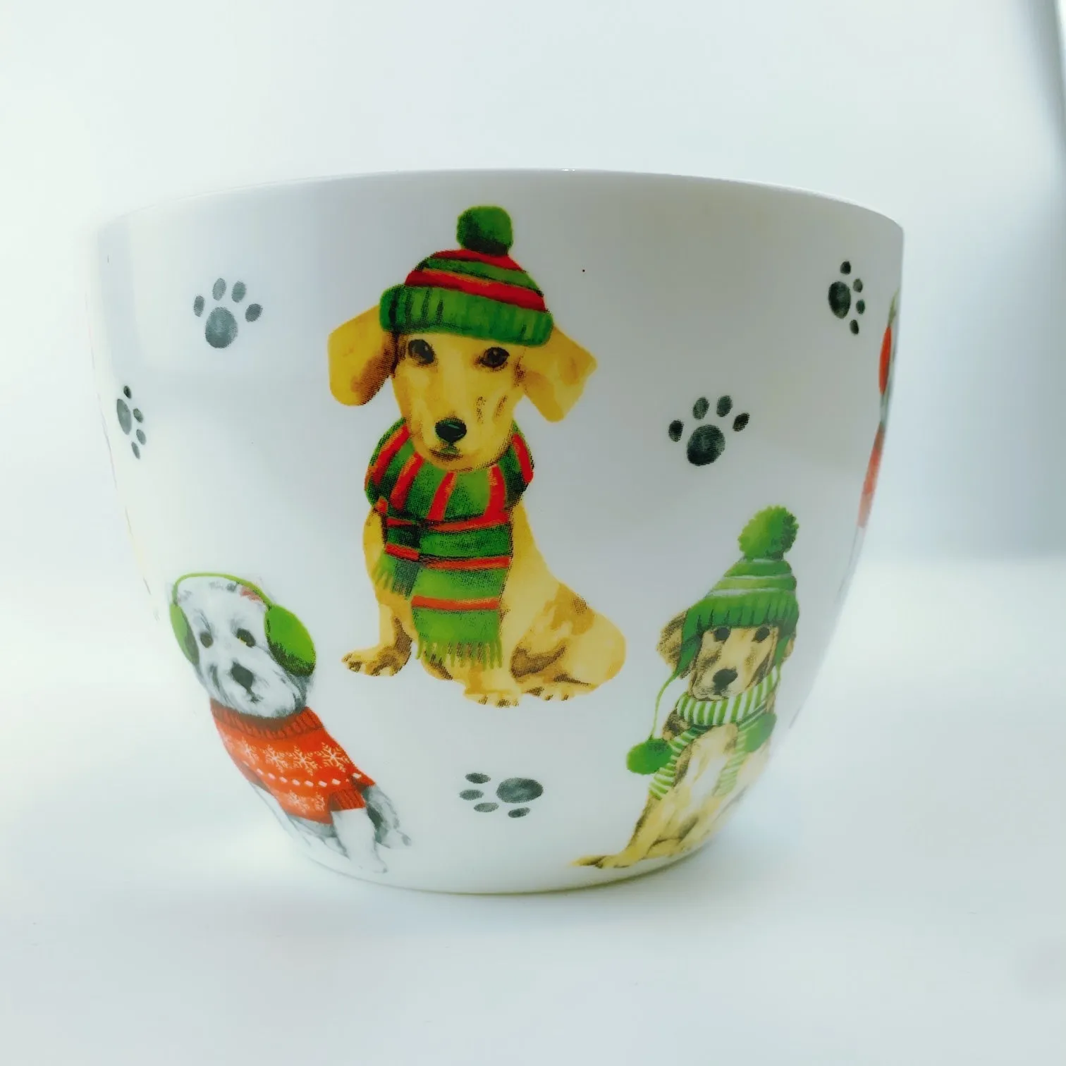 Portobello By Design 'Let It Snow' Dogs With Beanie Bone China XL Coffee Mug Tea Cup 20 oz