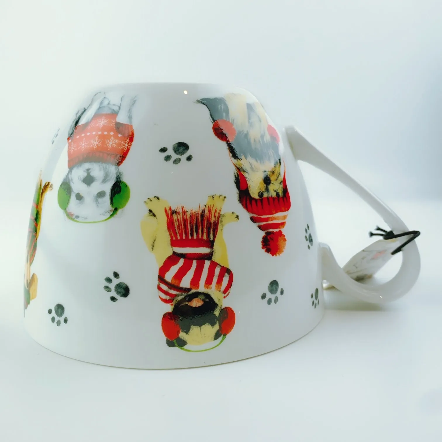 Portobello By Design 'Let It Snow' Dogs With Beanie Bone China XL Coffee Mug Tea Cup 20 oz