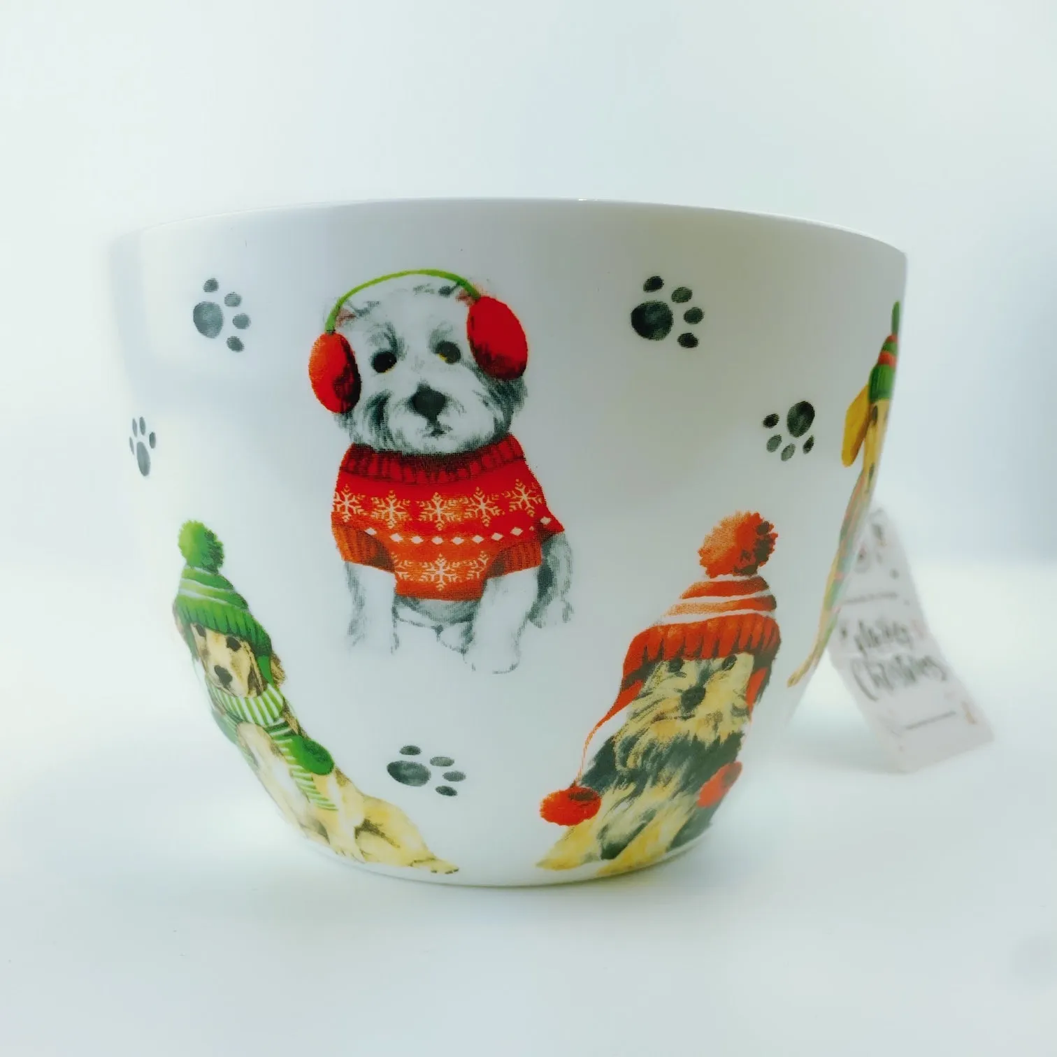 Portobello By Design 'Let It Snow' Dogs With Beanie Bone China XL Coffee Mug Tea Cup 20 oz