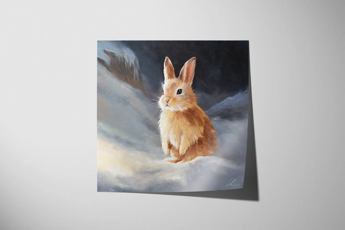 Rabbit in Snow (Print)