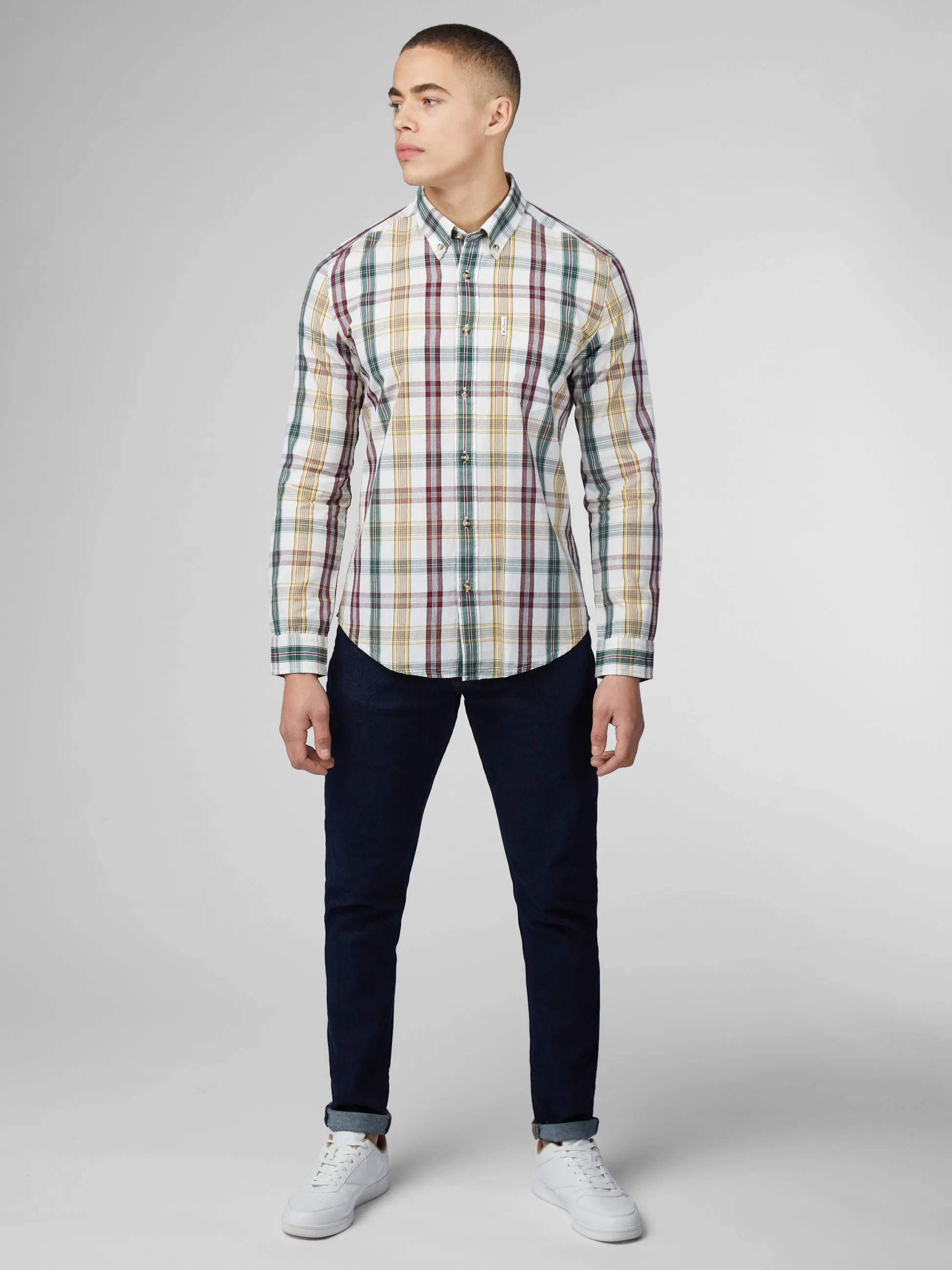 Signature Heritage Check Shirt - Snow White