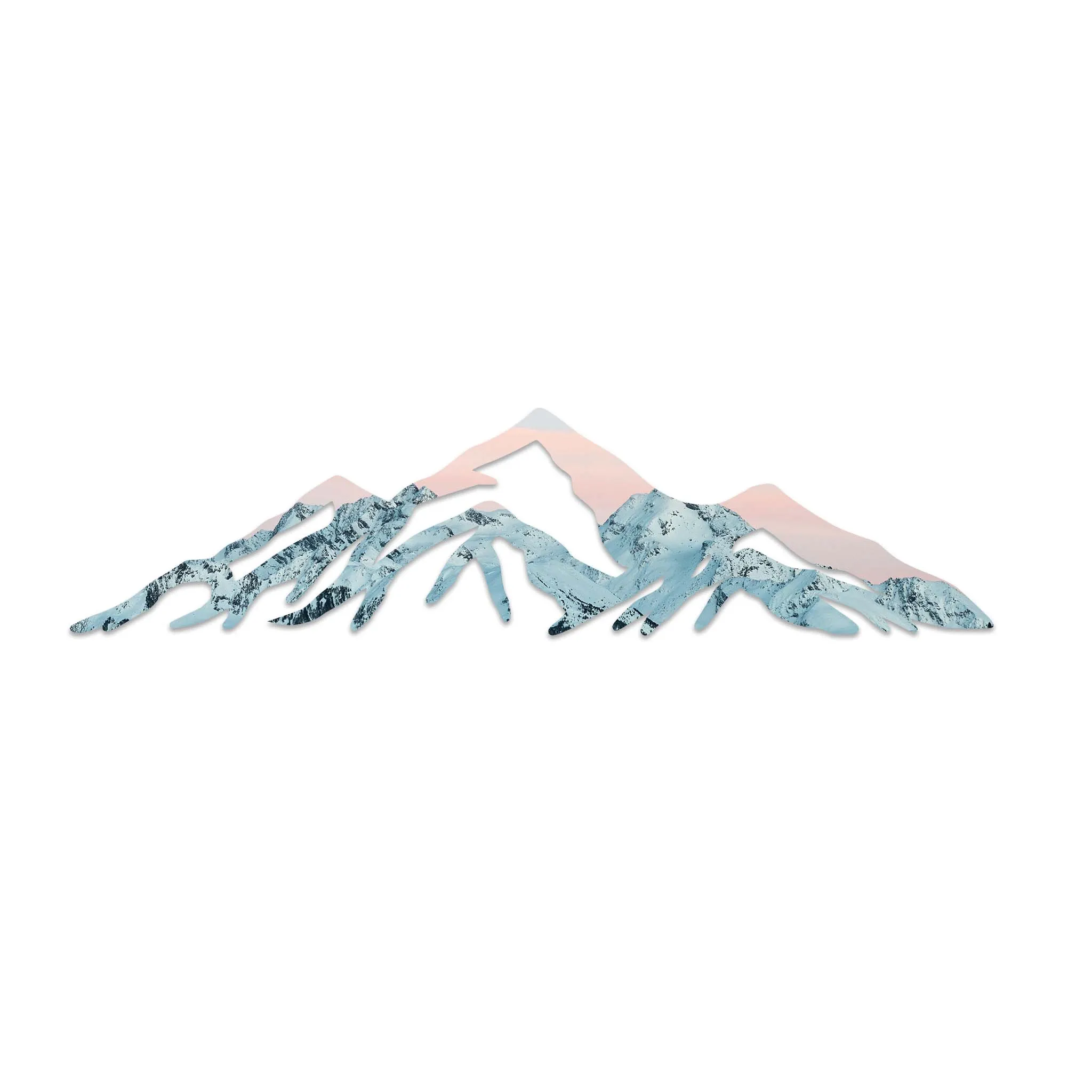 Snow-Capped Rocky Mountains - Metal Wall Art