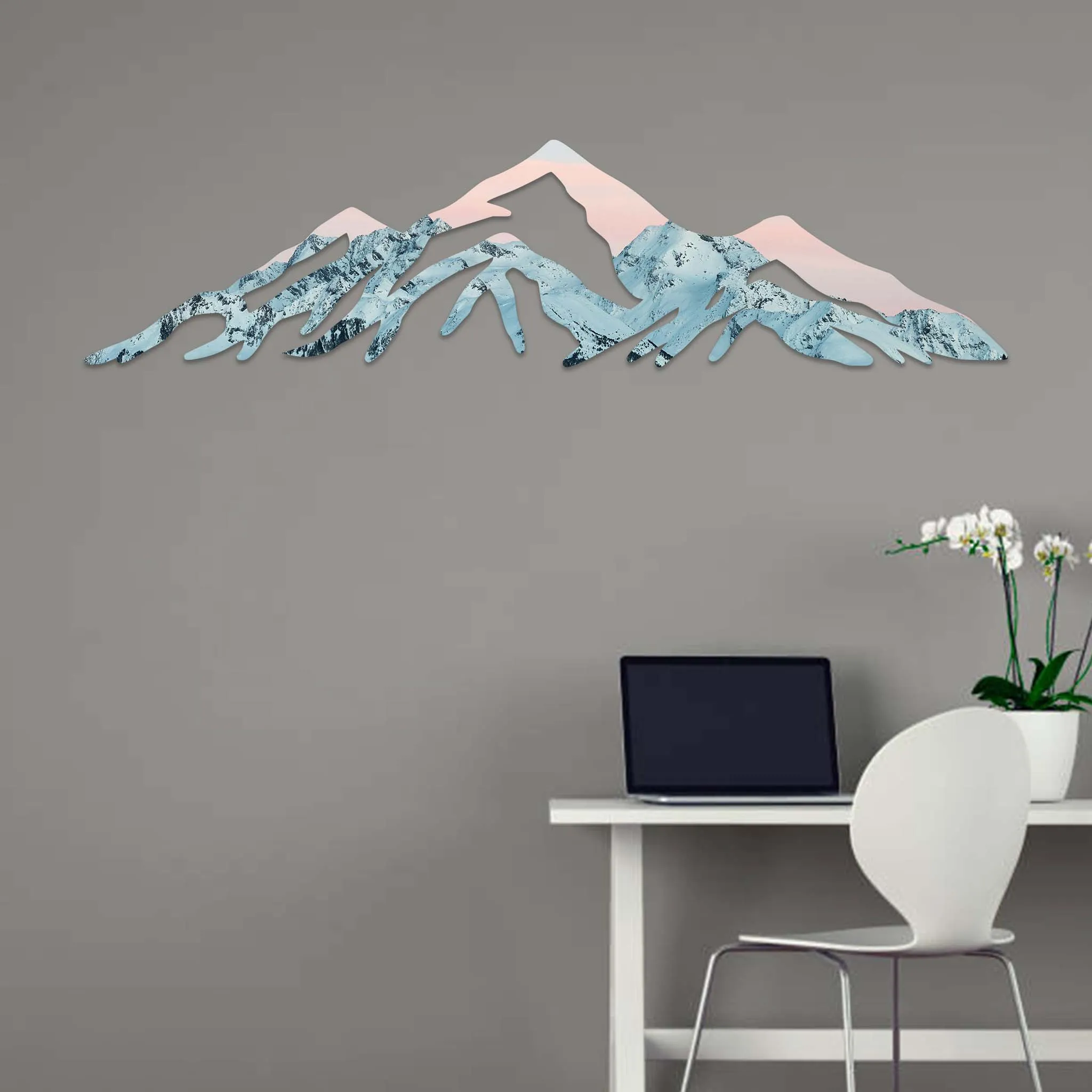 Snow-Capped Rocky Mountains - Metal Wall Art