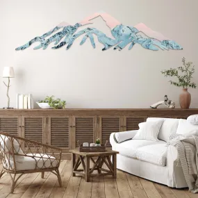 Snow-Capped Rocky Mountains - Metal Wall Art