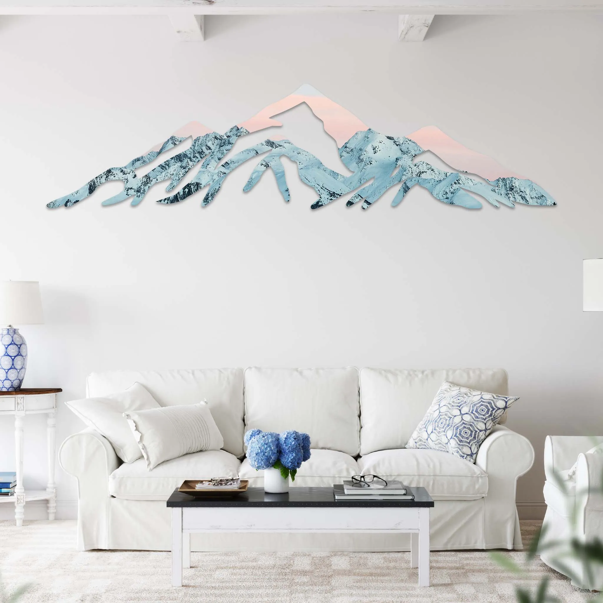 Snow-Capped Rocky Mountains - Metal Wall Art