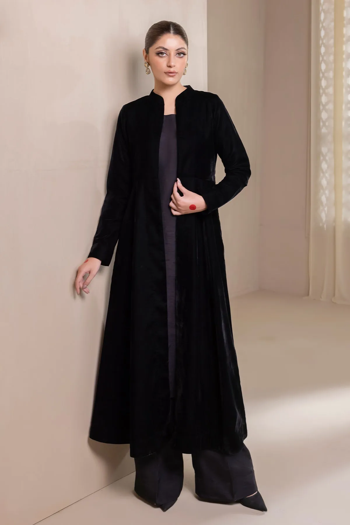 SOLID VELVET GOWN  PR-853