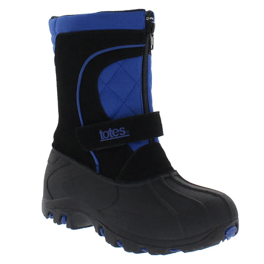 Totes Kids Waterproof Snowboots Bradley Blue