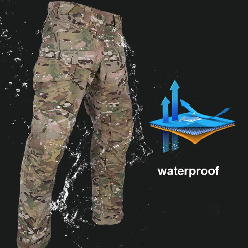 Waterproof Camo Tactical Big Pocket Pants