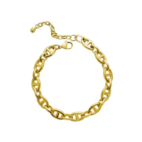 Waterproof Chunky Mariner Gold Bracelet