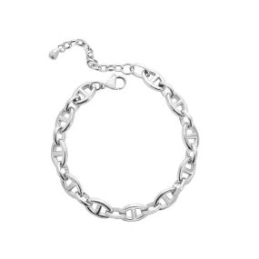 Waterproof Chunky Mariner Silver Bracelet