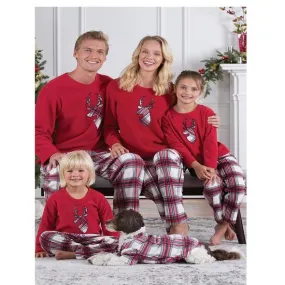 Womens, Mens, Kids Christmas Pajamas, Red Plaid Family Sleepwear