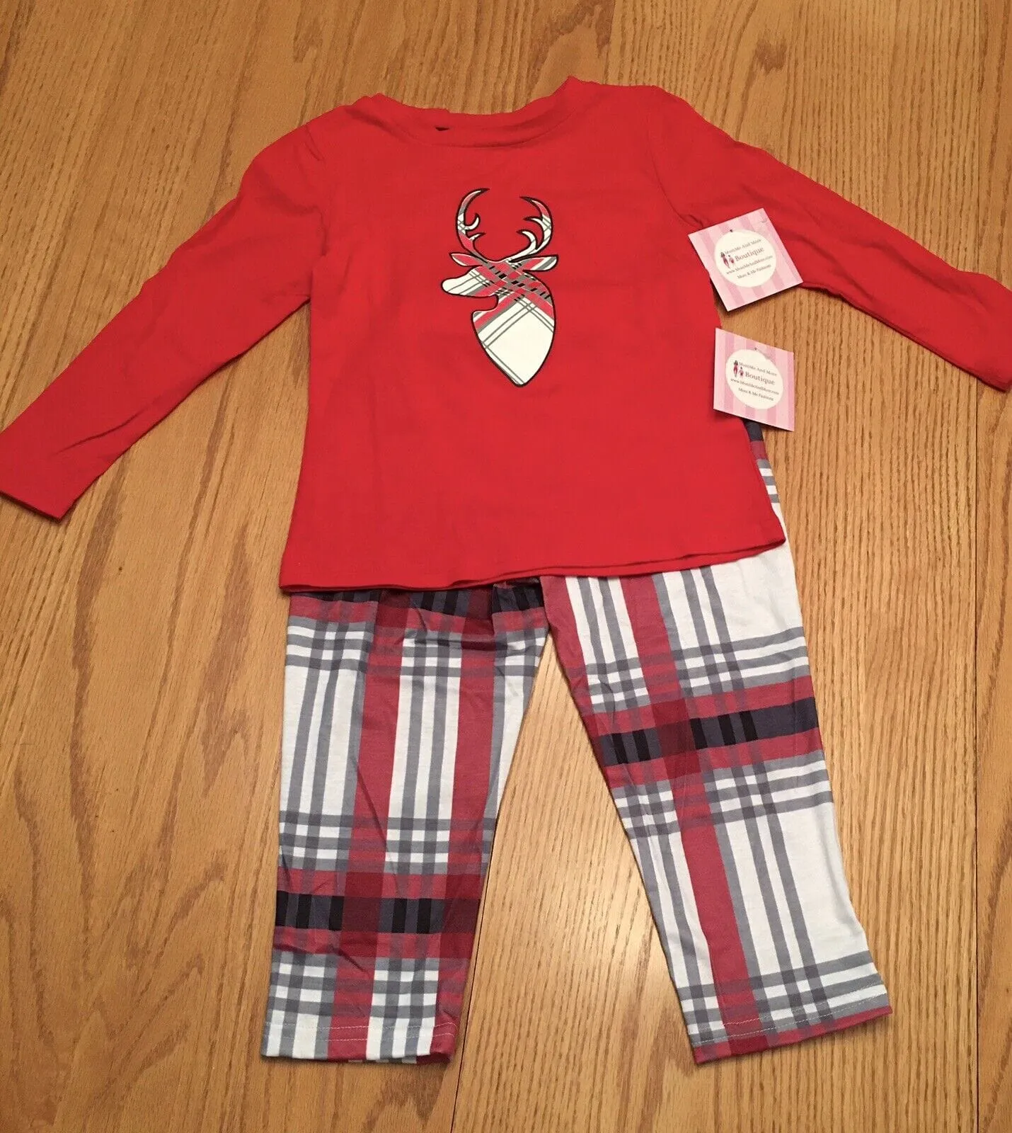 Womens, Mens, Kids Christmas Pajamas, Red Plaid Family Sleepwear