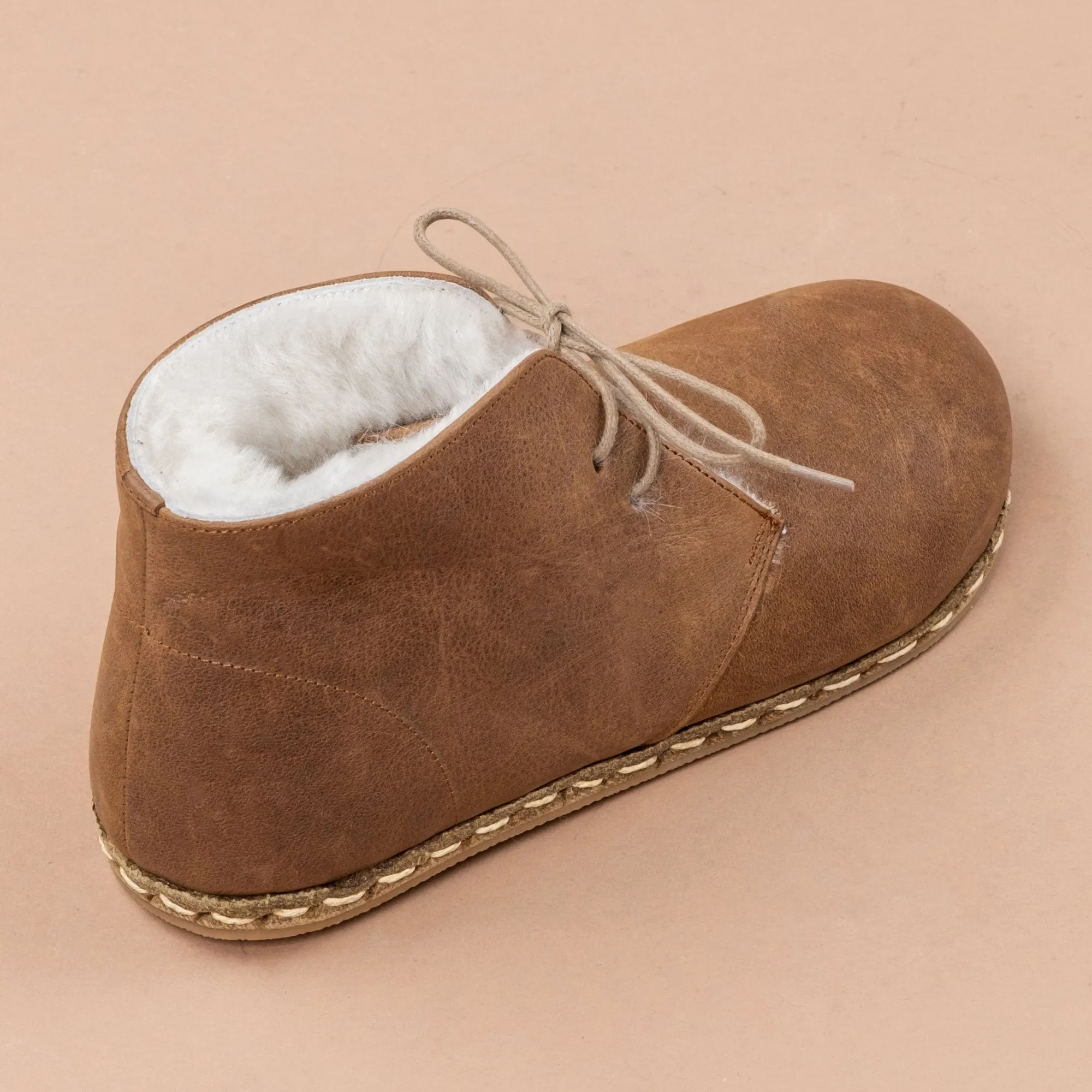 Women's Zaragoza Barefoot Oxford Boots with Fur