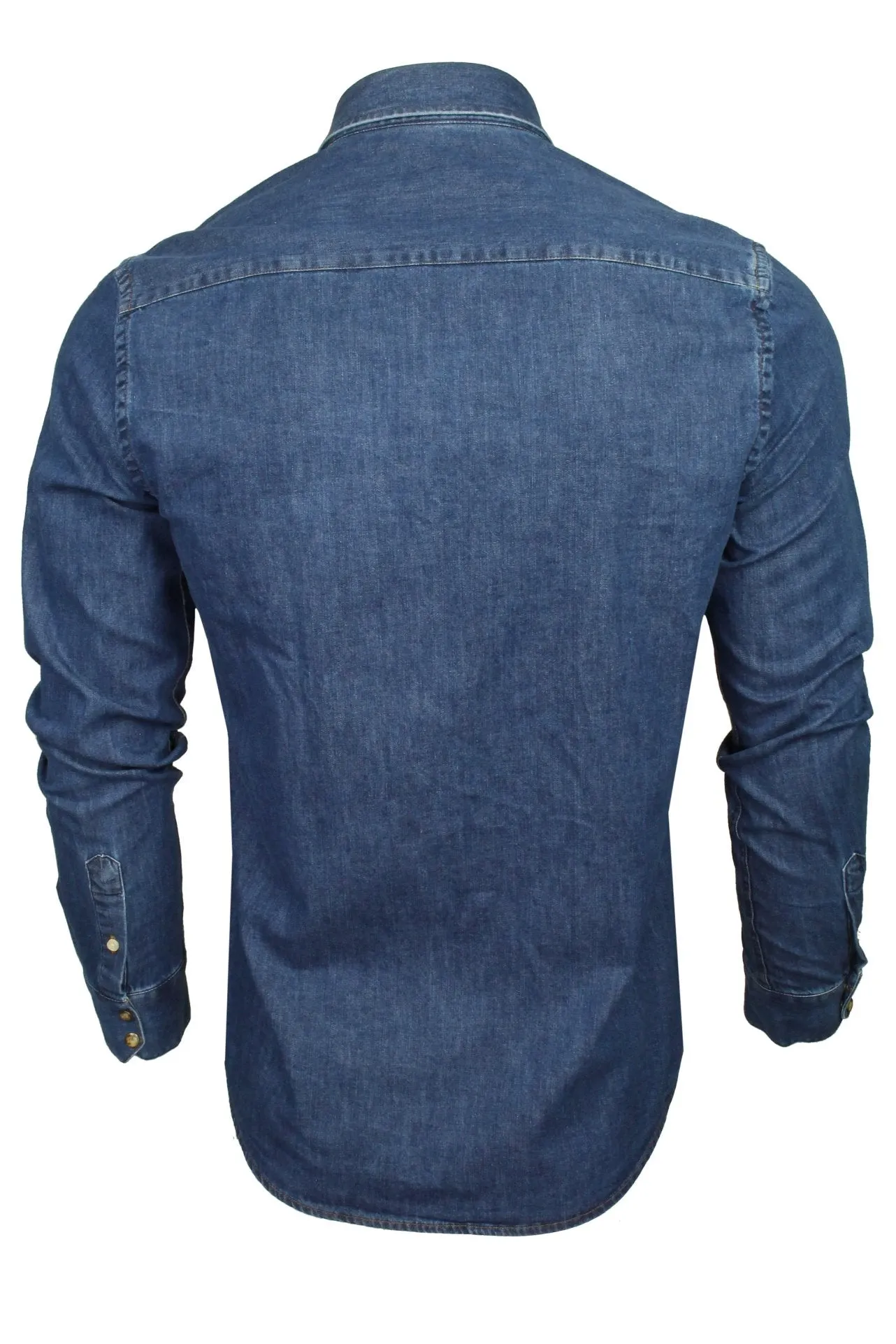 Xact Mens 6.6 oz Denim Shirt - Long Sleeved